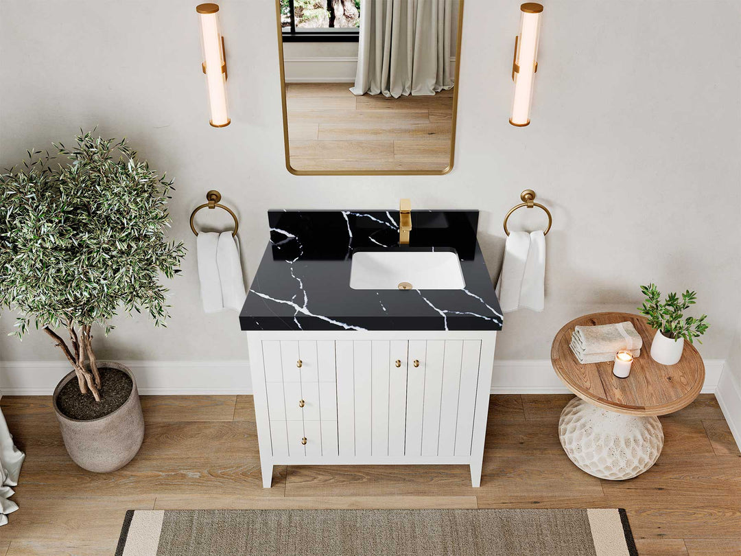 Atlanta 36 in. W x 22 in. D Right Offset Sink Bathroom Vanity - Willow Bath and Vanity