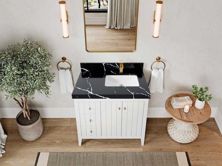 Atlanta 36 in. W x 22 in. D Right Offset Sink Bathroom Vanity - photo 14