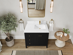 Atlanta 36 in. W x 22 in. D Right Offset Sink Bathroom Vanity - photo 36
