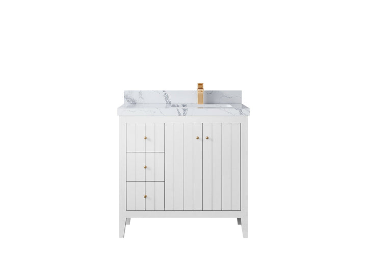 Atlanta 36 in. W x 22 in. D Right Offset Sink Bathroom Vanity - photo 23