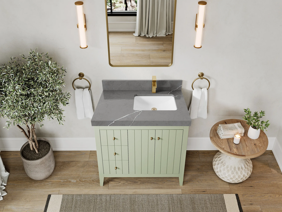 Atlanta 36 in. W x 22 in. D Right Offset Sink Bathroom Vanity - Willow Bath and Vanity