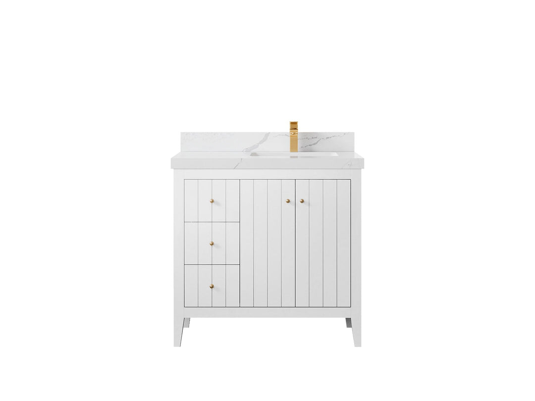 Atlanta 36 in. W x 22 in. D Right Offset Sink Bathroom Vanity - Willow Bath and Vanity