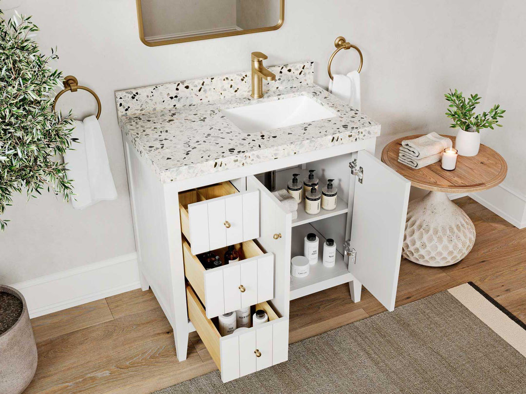 Atlanta 36 in. W x 22 in. D Right Offset Sink Bathroom Vanity - Willow Bath and Vanity