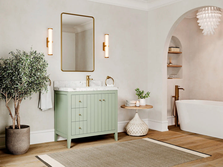 Atlanta 36 in. W x 22 in. D Right Offset Sink Bathroom Vanity - photo 2