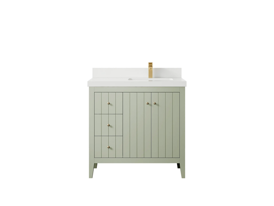 Atlanta 36 in. W x 22 in. D Right Offset Sink Bathroom Vanity - Willow Bath and Vanity