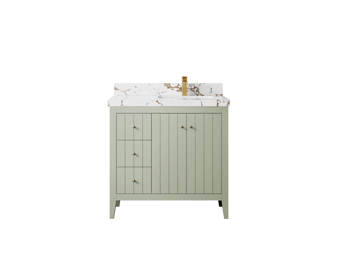 Atlanta 36 in. W x 22 in. D Right Offset Sink Bathroom Vanity - Willow Bath and Vanity