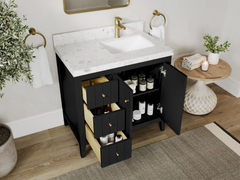 Atlanta 36 in. W x 22 in. D Right Offset Sink Bathroom Vanity - photo 3