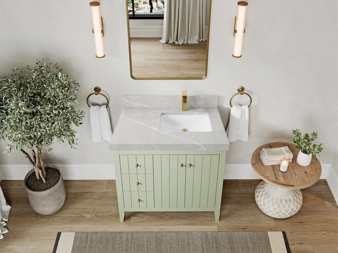 Atlanta 36 in. W x 22 in. D Right Offset Sink Bathroom Vanity - Willow Bath and Vanity