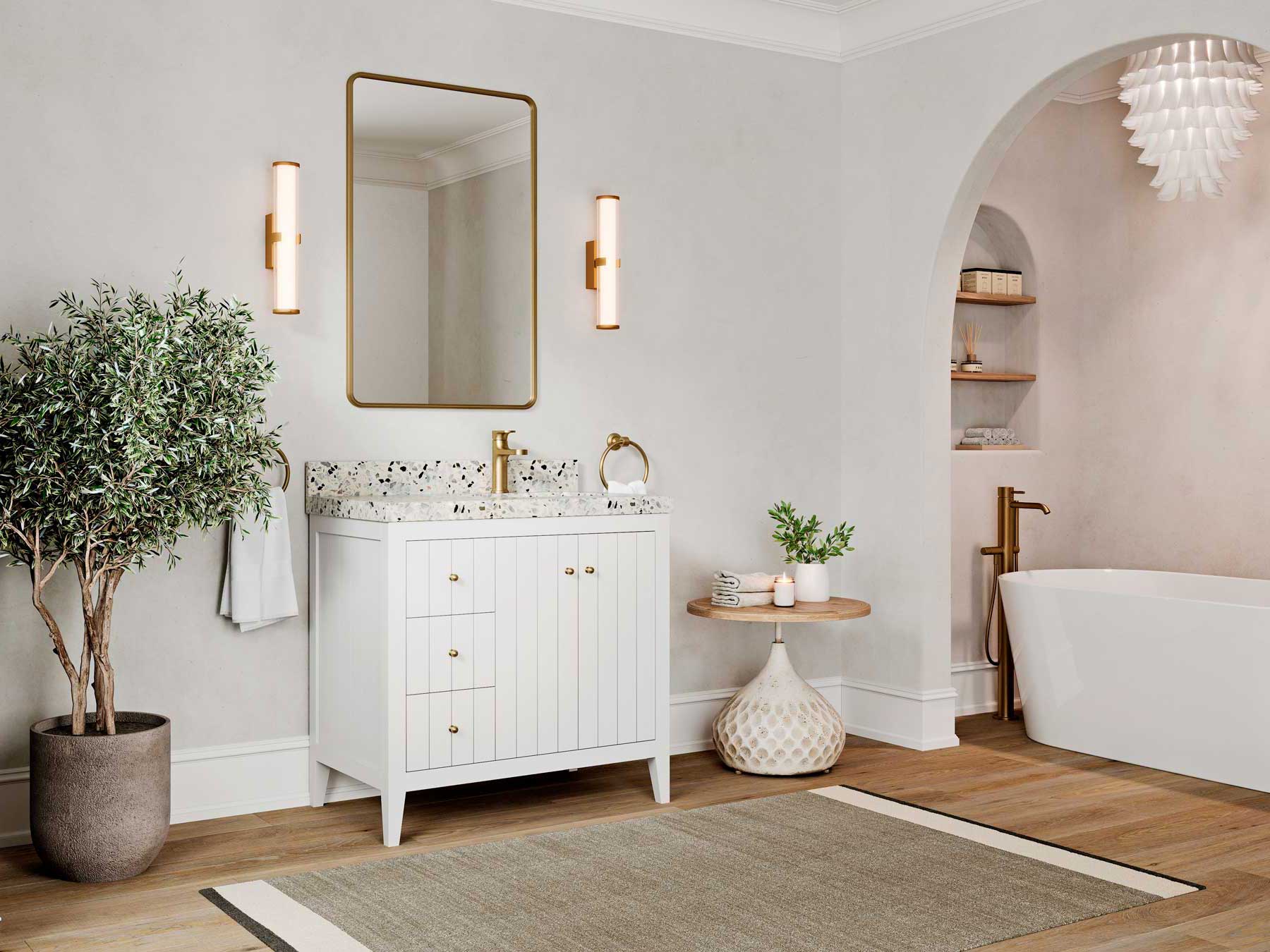 Atlanta 36 in. W x 22 in. D Right Offset Sink Bathroom Vanity - Willow Bath and Vanity