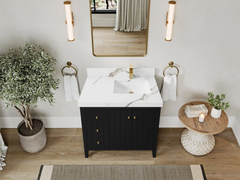 Atlanta 36 in. W x 22 in. D Right Offset Sink Bathroom Vanity - photo 18