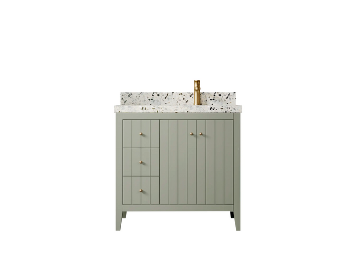 Atlanta 36 in. W x 22 in. D Right Offset Sink Bathroom Vanity - photo 1