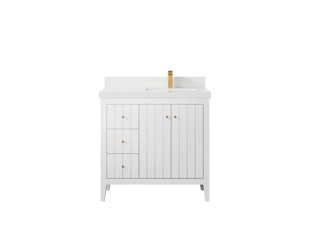 Atlanta 36 in. W x 22 in. D Right Offset Sink Bathroom Vanity - Willow Bath and Vanity