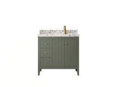 Atlanta 36 in. W x 22 in. D Right Offset Sink Bathroom Vanity - photo 1