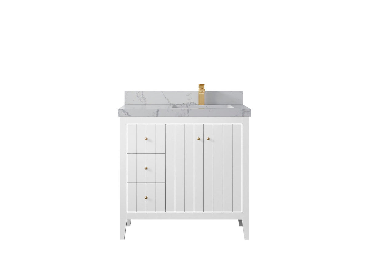 Atlanta 36 in. W x 22 in. D Right Offset Sink Bathroom Vanity - Willow Bath and Vanity