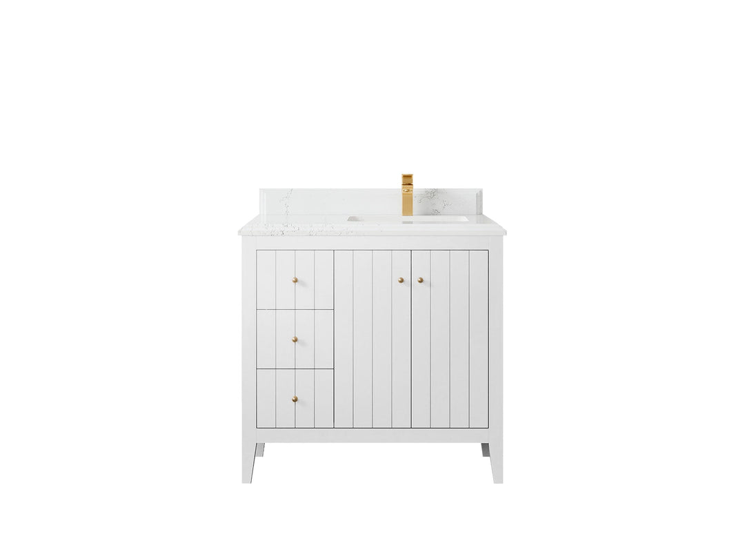 Atlanta 36 in. W x 22 in. D Right Offset Sink Bathroom Vanity - Willow Bath and Vanity