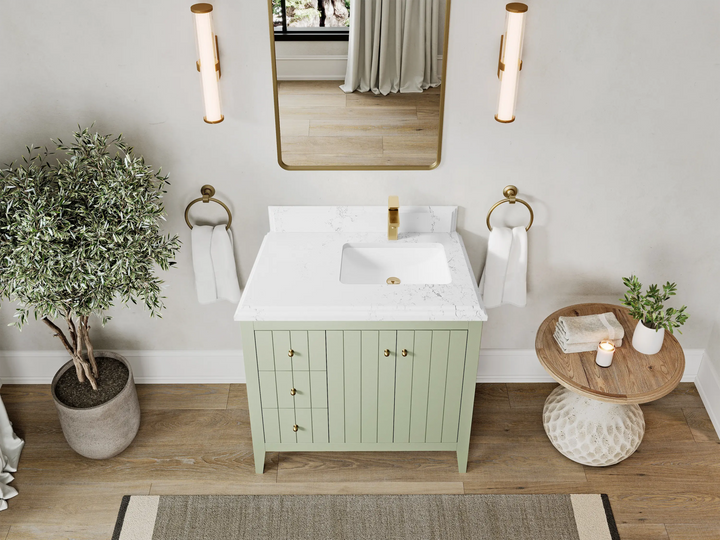 Atlanta 36 in. W x 22 in. D Right Offset Sink Bathroom Vanity - photo 20