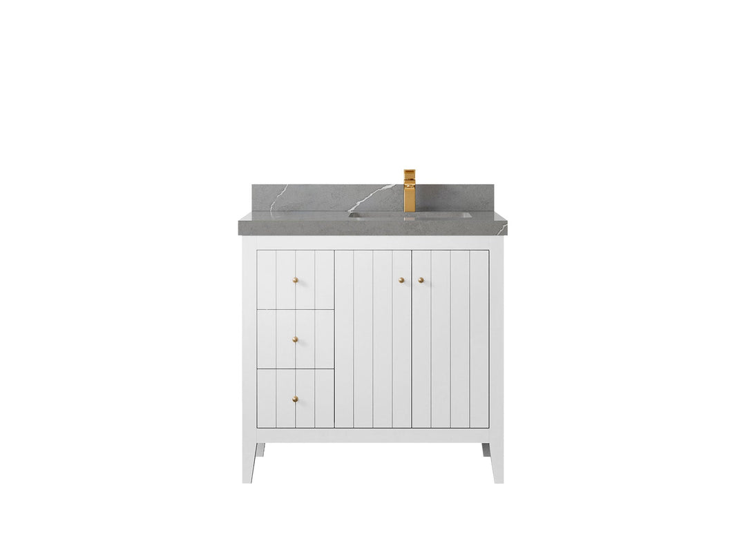 Atlanta 36 in. W x 22 in. D Right Offset Sink Bathroom Vanity - Willow Bath and Vanity