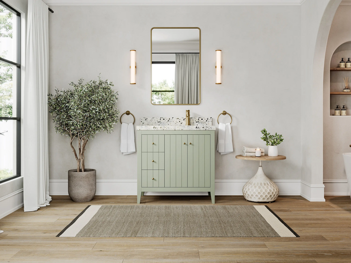 Atlanta 36 in. W x 22 in. D Right Offset Sink Bathroom Vanity - photo 4