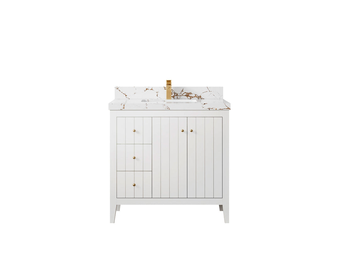 Atlanta 36 W x 22 D Center Sink Vanity for Elegant Bathrooms - Willow Bath and Vanity