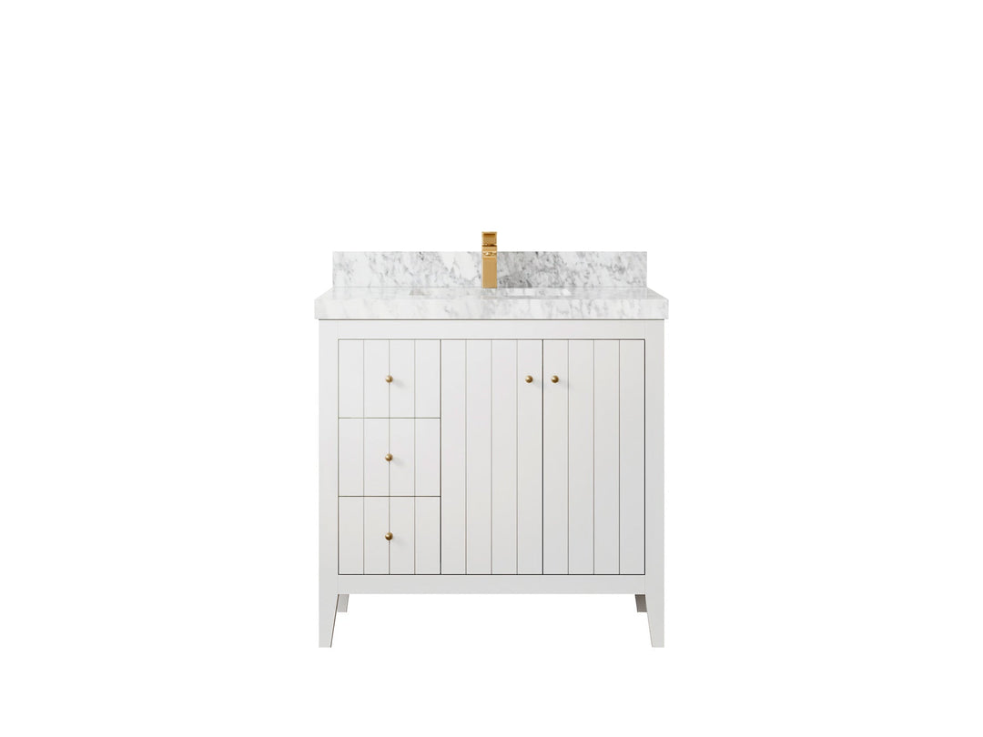 Atlanta 36 W x 22 D Center Sink Vanity for Elegant Bathrooms - Willow Bath and Vanity