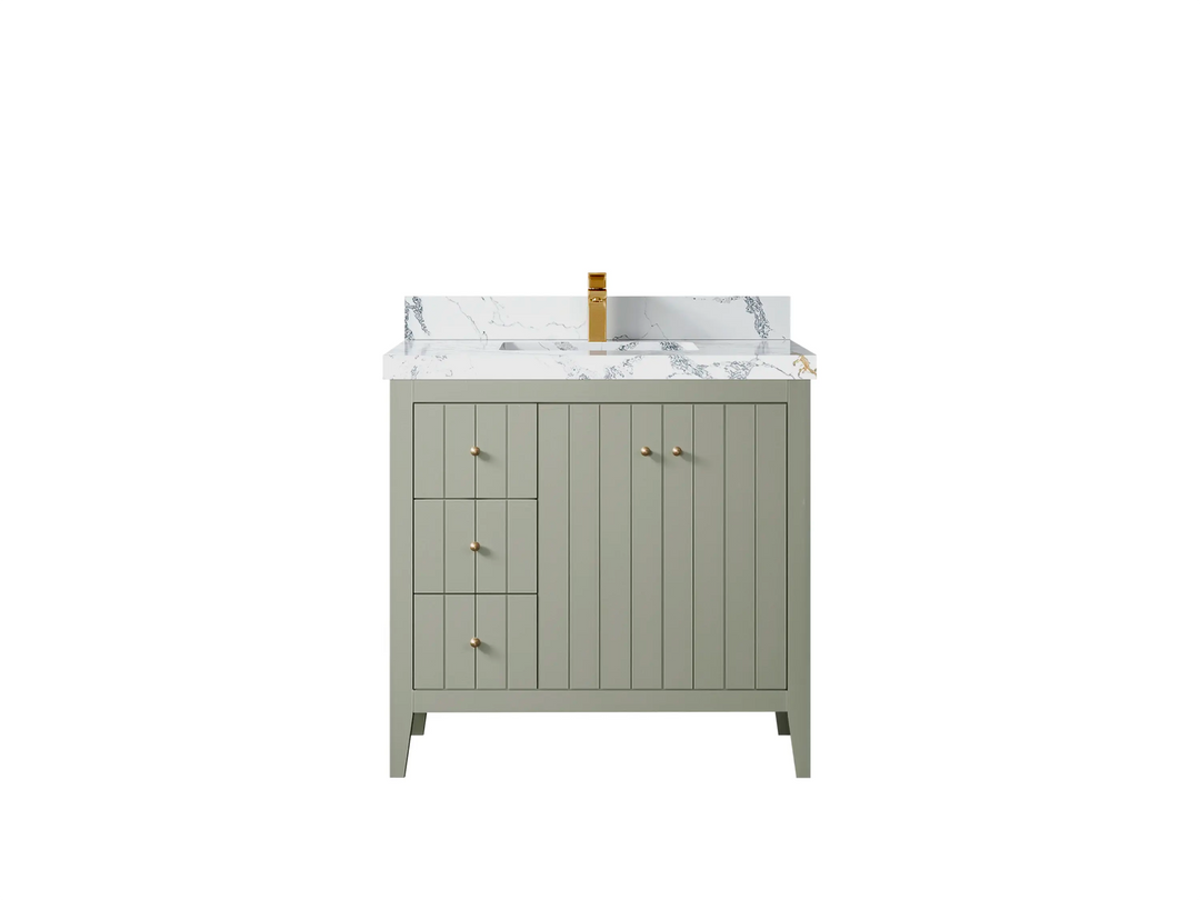Atlanta 36 W x 22 D Center Sink Vanity for Elegant Bathrooms - Willow Bath and Vanity