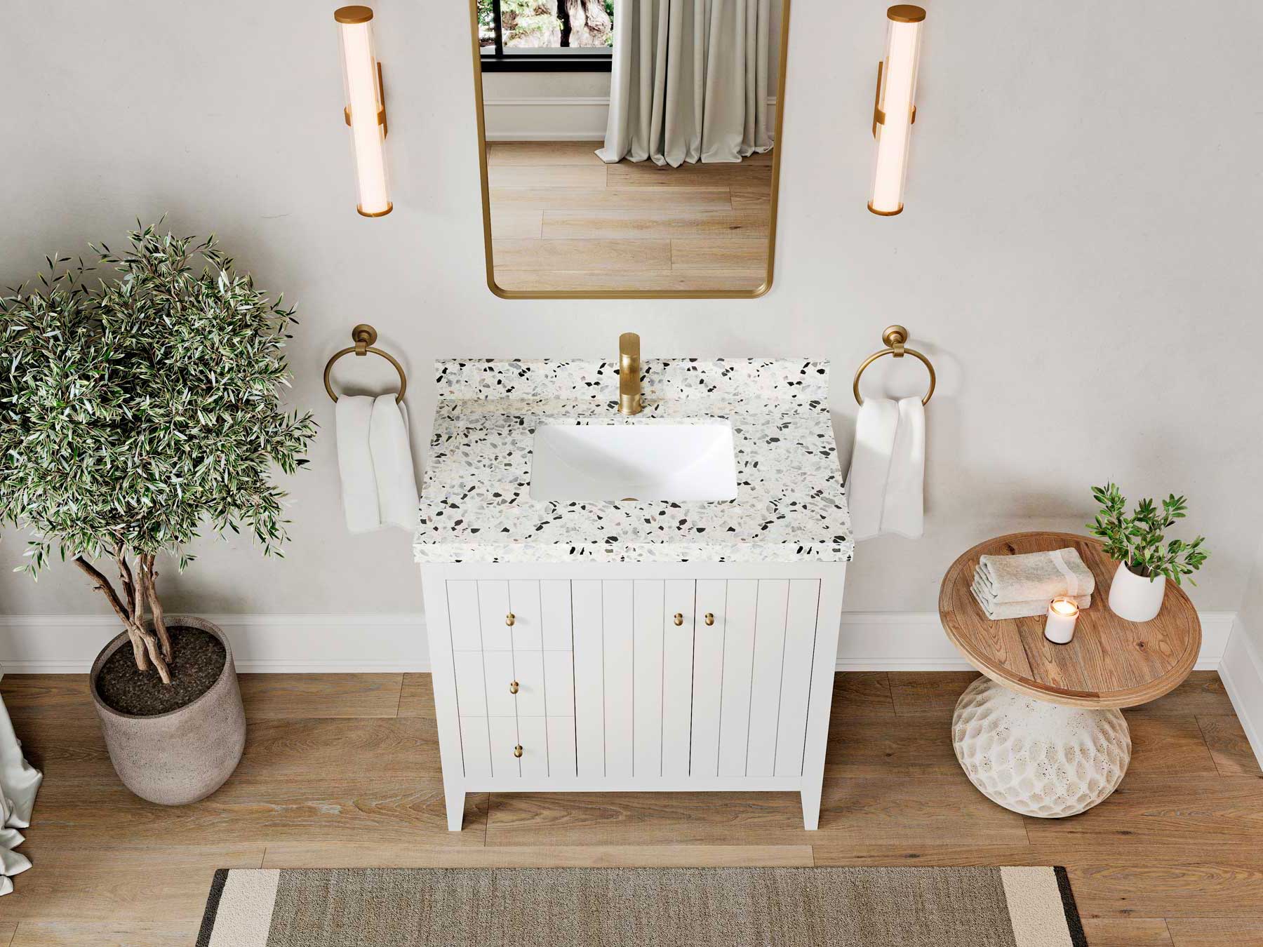 Atlanta 36 W x 22 D Center Sink Vanity for Elegant Bathrooms - Willow Bath and Vanity