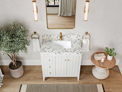 Atlanta 36 in. W x 22 in. D Center Sink Bathroom Vanity for Modern Elegant Bathrooms - photo 4