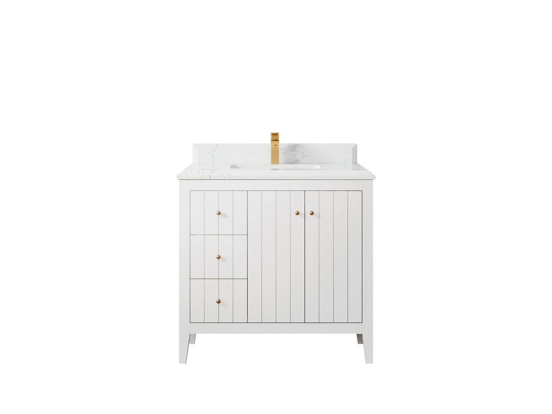 Atlanta 36 W x 22 D Center Sink Vanity for Elegant Bathrooms - Willow Bath and Vanity