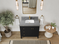 Atlanta 36 in. W x 22 in. D Center Sink Bathroom Vanity for Modern Elegant Bathrooms - photo 38