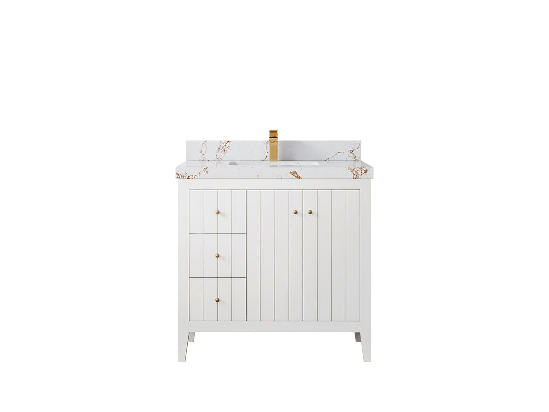Atlanta 36 W x 22 D Center Sink Vanity for Elegant Bathrooms - Willow Bath and Vanity