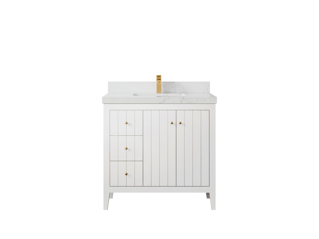Atlanta 36 W x 22 D Center Sink Vanity for Elegant Bathrooms - Willow Bath and Vanity