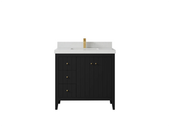 Atlanta 36 in. W x 22 in. D Center Sink Bathroom Vanity for Modern Elegant Bathrooms - photo 27