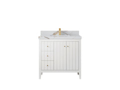 Atlanta 36 in. W x 22 in. D Center Sink Bathroom Vanity for Modern Elegant Bathrooms - photo 26