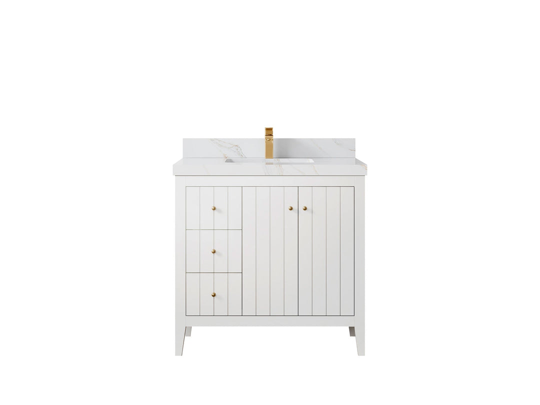 Atlanta 36 W x 22 D Center Sink Vanity for Elegant Bathrooms - Willow Bath and Vanity