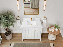 Atlanta 36 in. W x 22 in. D Center Sink Bathroom Vanity for Modern Elegant Bathrooms - photo 41