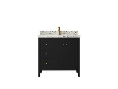 Atlanta 36 in. W x 22 in. D Center Sink Bathroom Vanity for Modern Elegant Bathrooms - photo 1