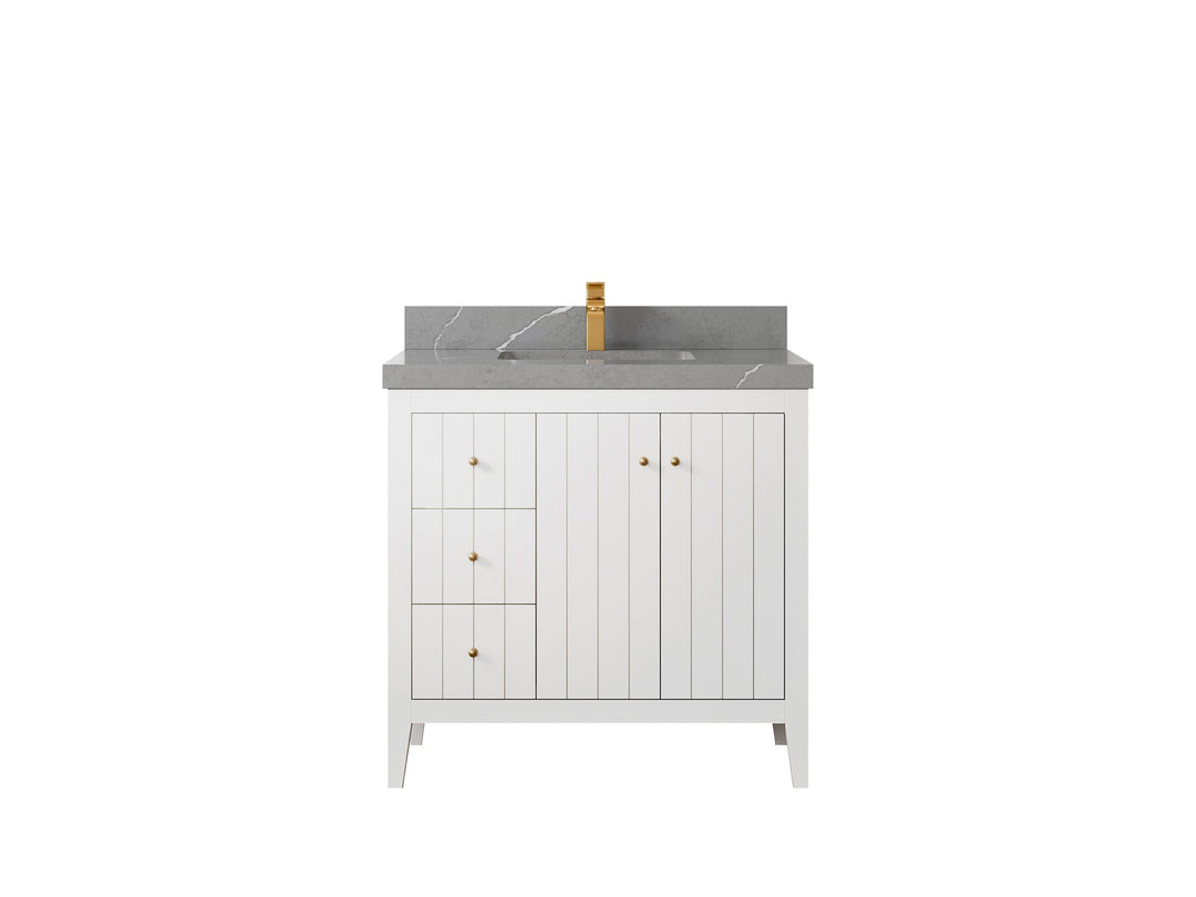Atlanta 36 W x 22 D Center Sink Vanity for Elegant Bathrooms - Willow Bath and Vanity