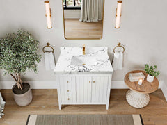 Atlanta 36 in. W x 22 in. D Center Sink Bathroom Vanity for Modern Elegant Bathrooms - photo 17