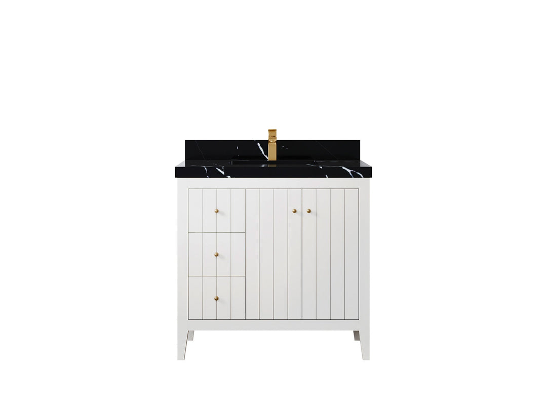 Atlanta 36 W x 22 D Center Sink Vanity for Elegant Bathrooms - Willow Bath and Vanity