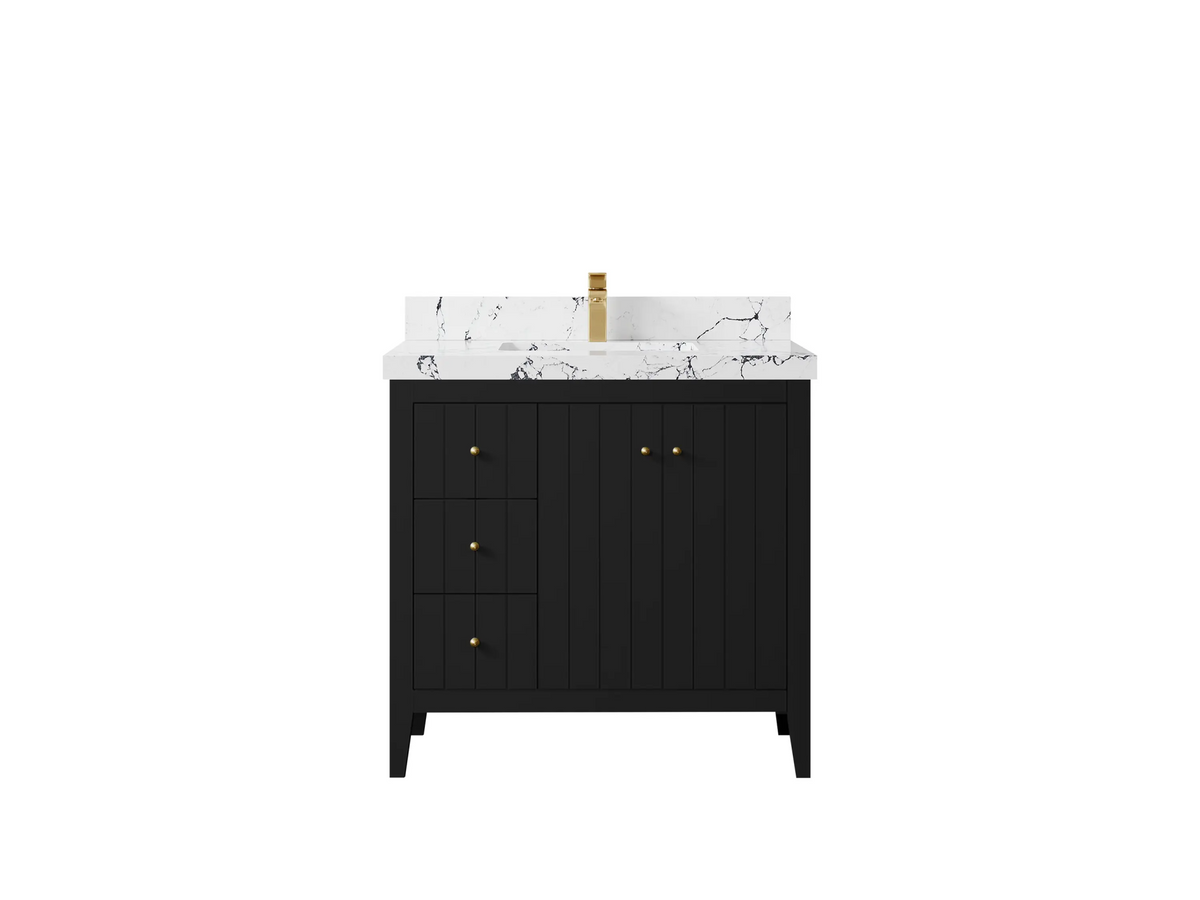 Atlanta 36 W x 22 D Center Sink Vanity for Elegant Bathrooms - Willow Bath and Vanity