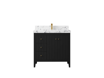 Atlanta 36 W x 22 D Center Sink Vanity for Elegant Bathrooms - Willow Bath and Vanity