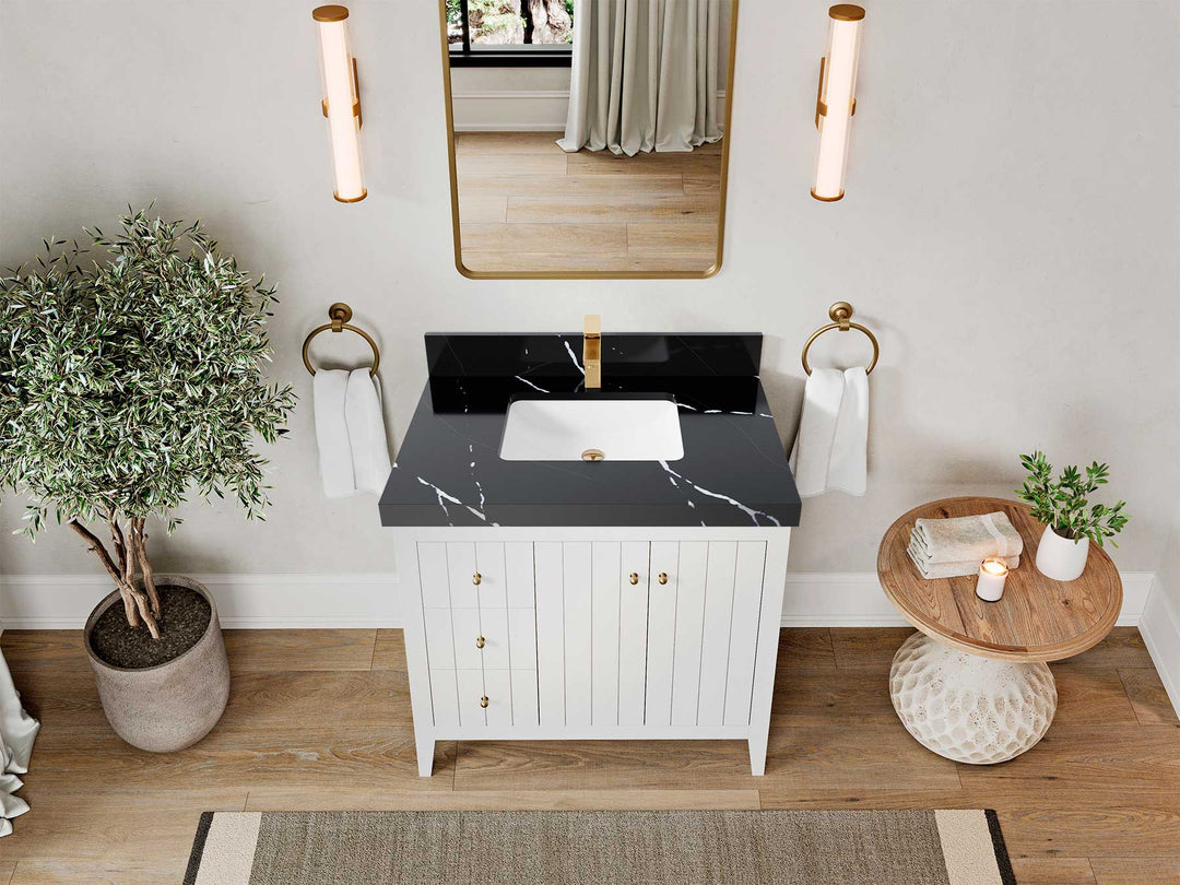 Atlanta 36 W x 22 D Center Sink Vanity for Elegant Bathrooms - Willow Bath and Vanity