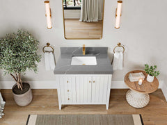 Atlanta 36 in. W x 22 in. D Center Sink Bathroom Vanity for Modern Elegant Bathrooms - photo 49