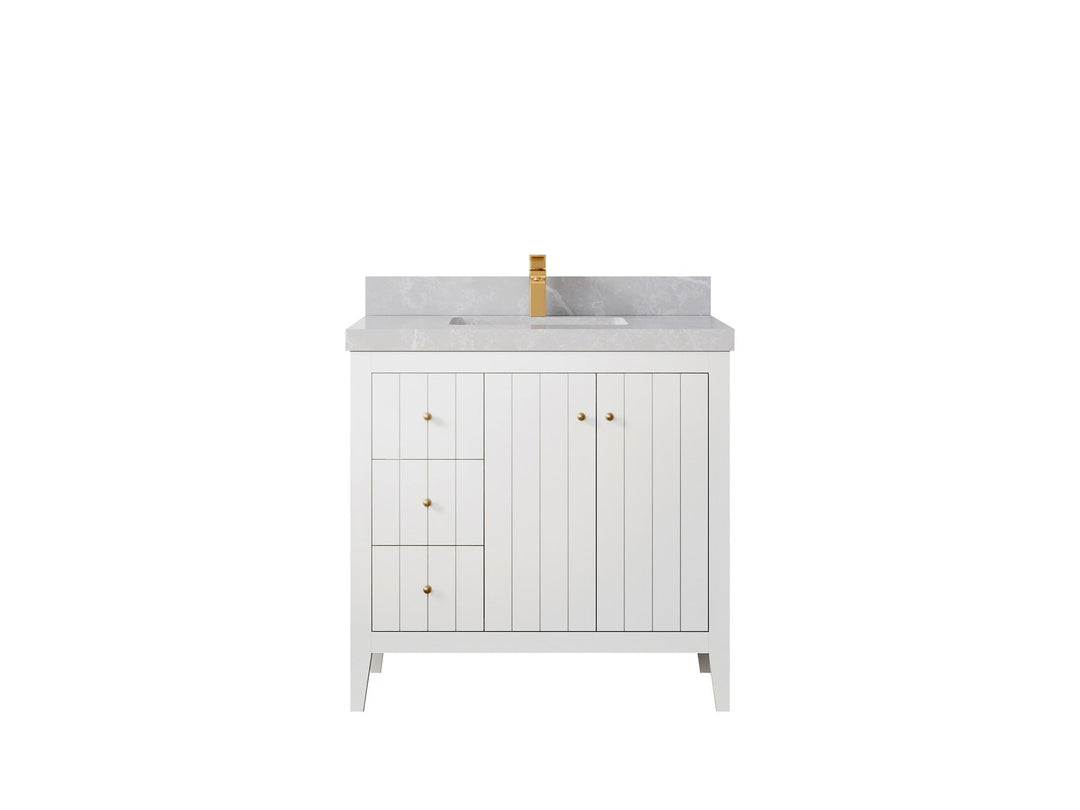 Atlanta 36 W x 22 D Center Sink Vanity for Elegant Bathrooms - Willow Bath and Vanity