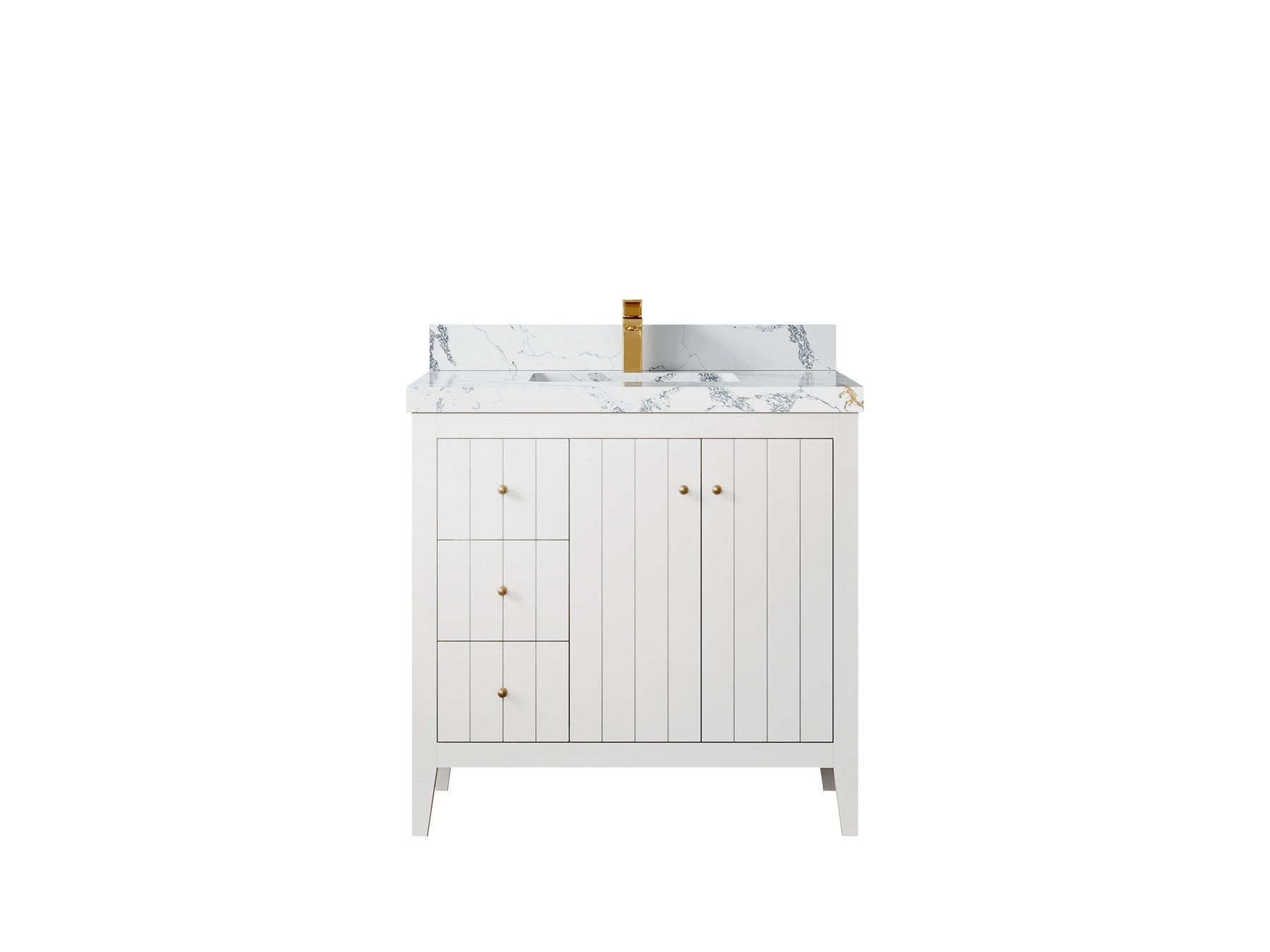 Atlanta 36 W x 22 D Center Sink Vanity for Elegant Bathrooms - Willow Bath and Vanity