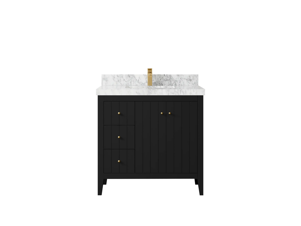 Atlanta 36 W x 22 D Center Sink Vanity for Elegant Bathrooms - Willow Bath and Vanity