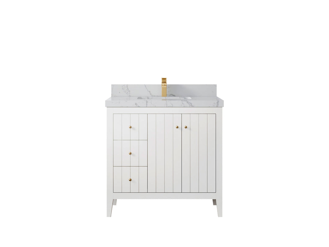 Atlanta 36 W x 22 D Center Sink Vanity for Elegant Bathrooms - Willow Bath and Vanity