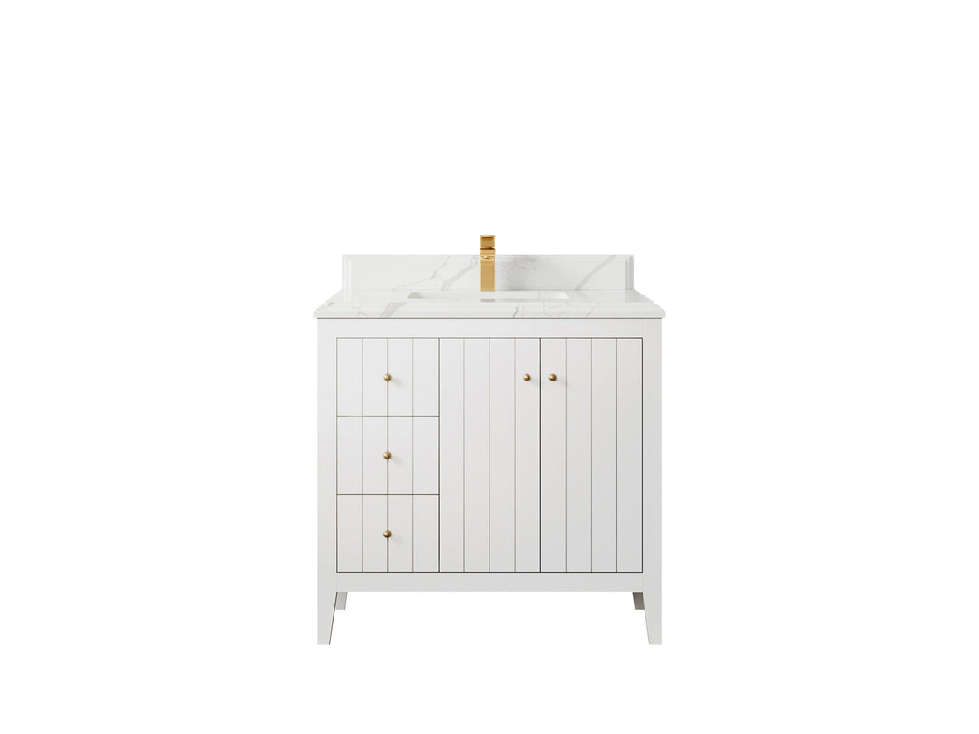 Atlanta 36 W x 22 D Center Sink Vanity for Elegant Bathrooms - Willow Bath and Vanity