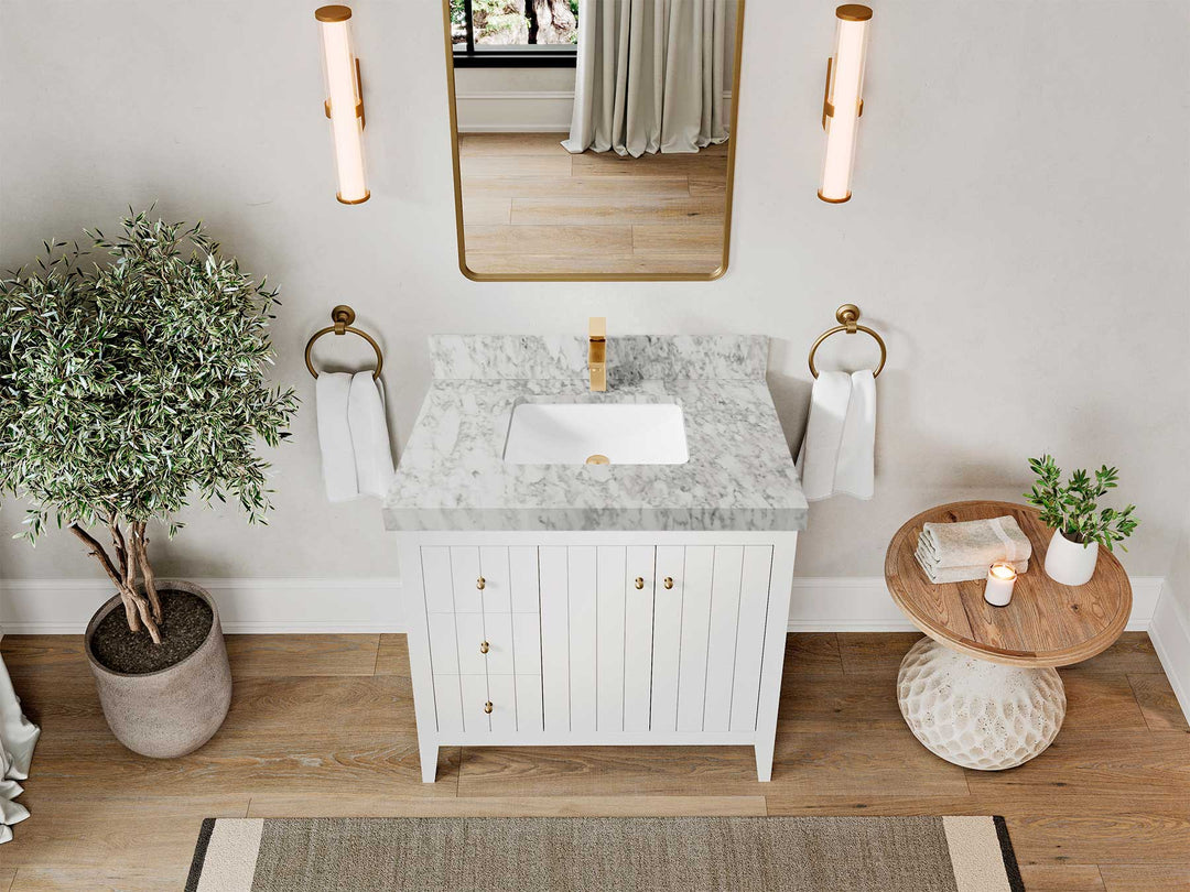 Atlanta 36 W x 22 D Center Sink Vanity for Elegant Bathrooms - Willow Bath and Vanity