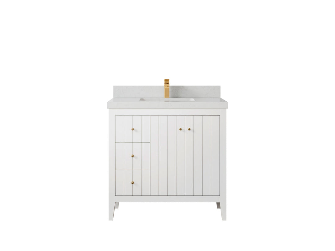 Atlanta 36 W x 22 D Center Sink Vanity for Elegant Bathrooms - Willow Bath and Vanity